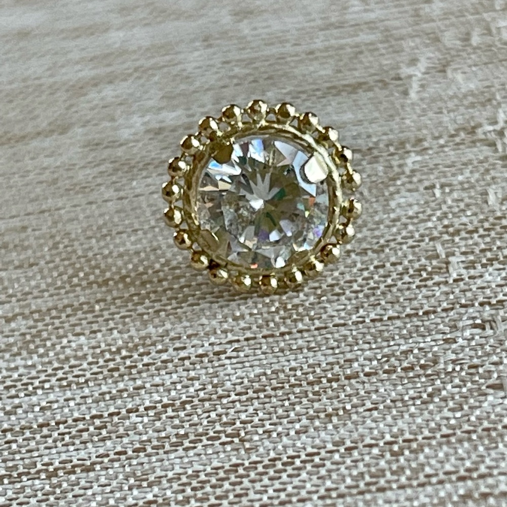 Solid yellow gold 14k earring